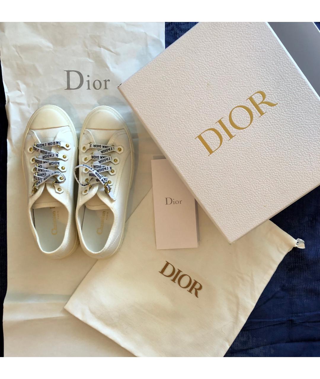 CHRISTIAN DIOR Бежевые кеды, фото 2