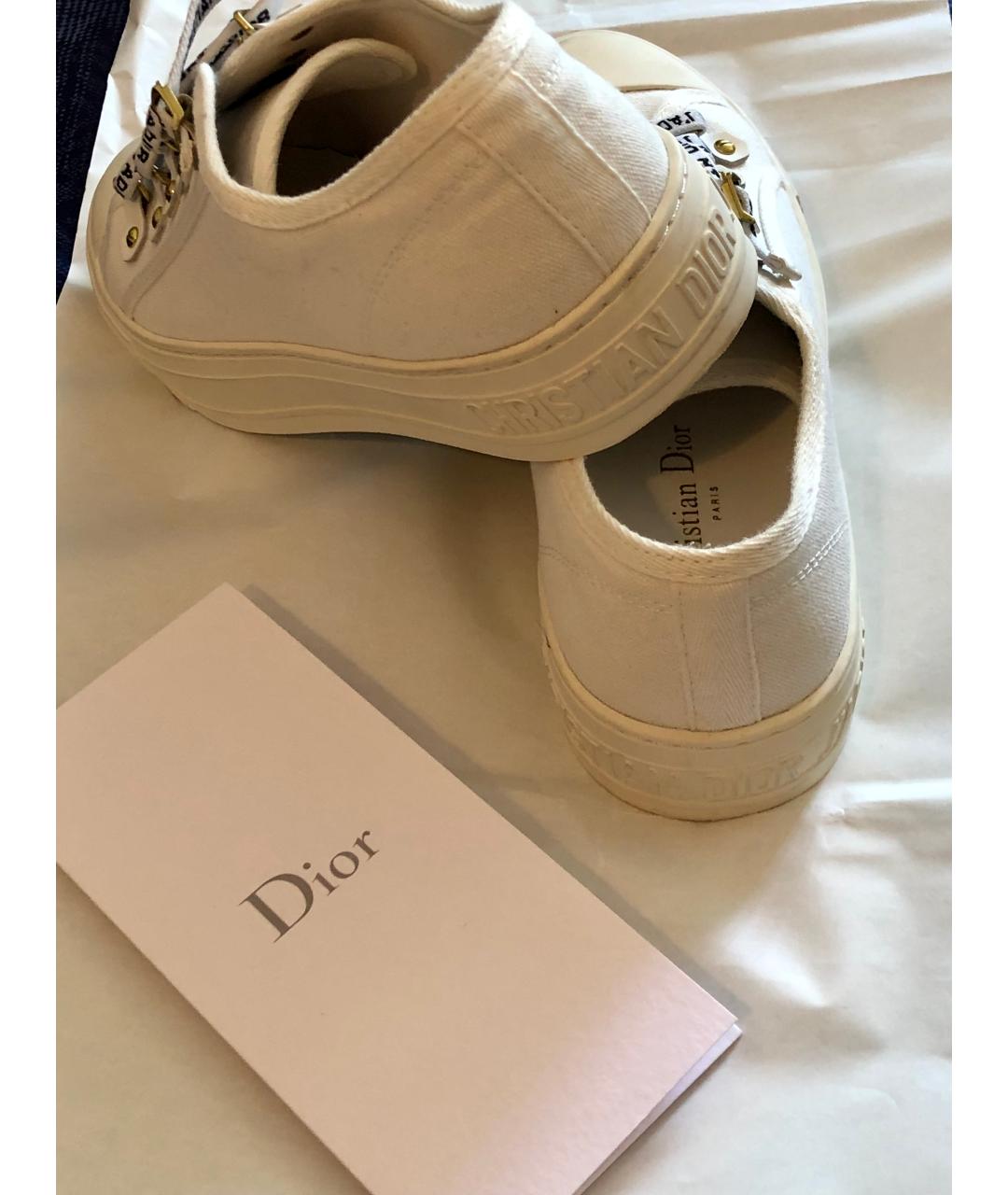 CHRISTIAN DIOR Бежевые кеды, фото 4