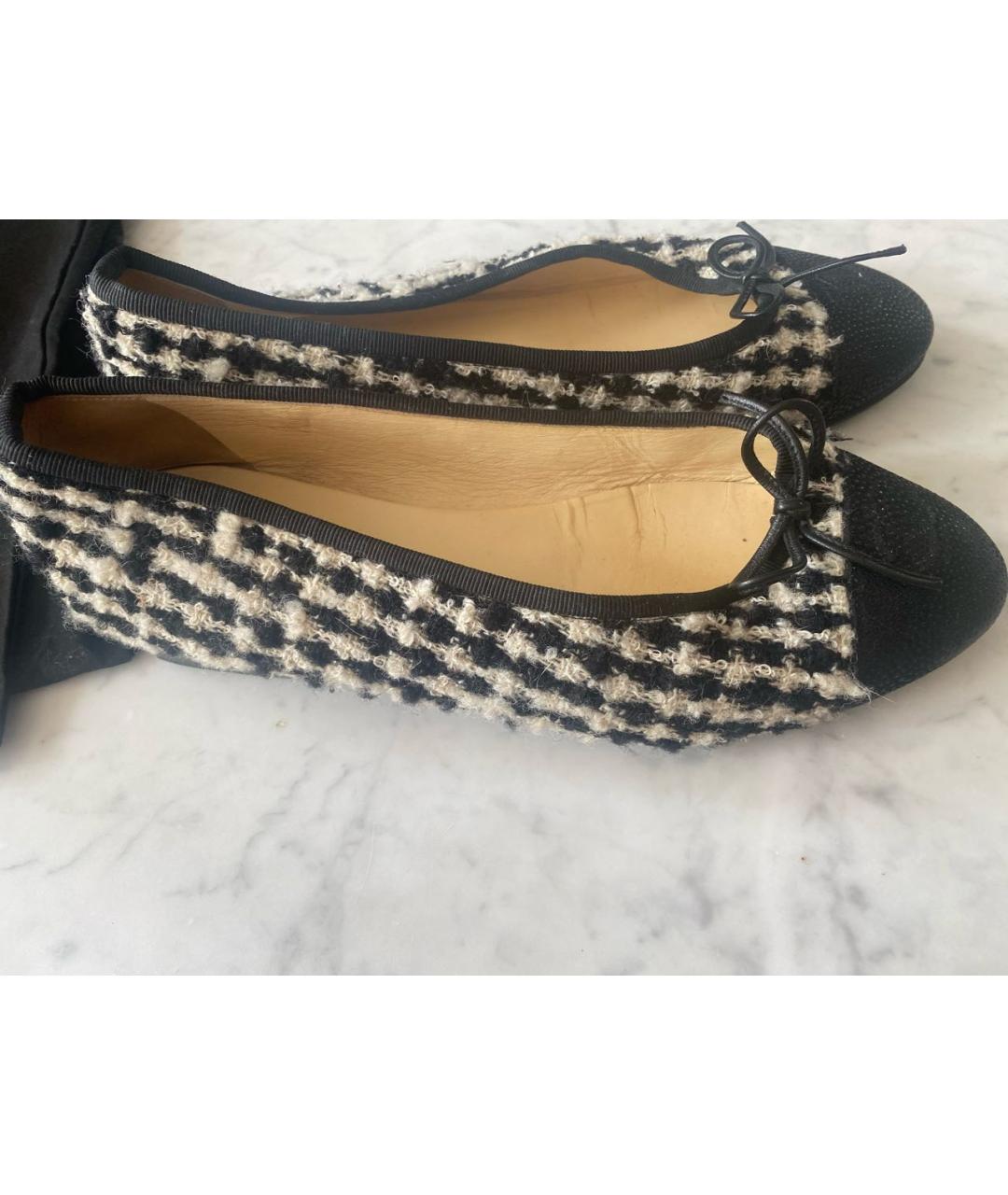 CHANEL Черные кожаные балетки, фото 2