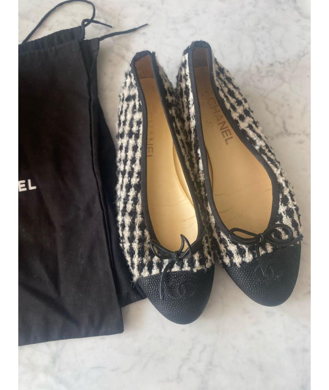 CHANEL Черные кожаные балетки, фото 7