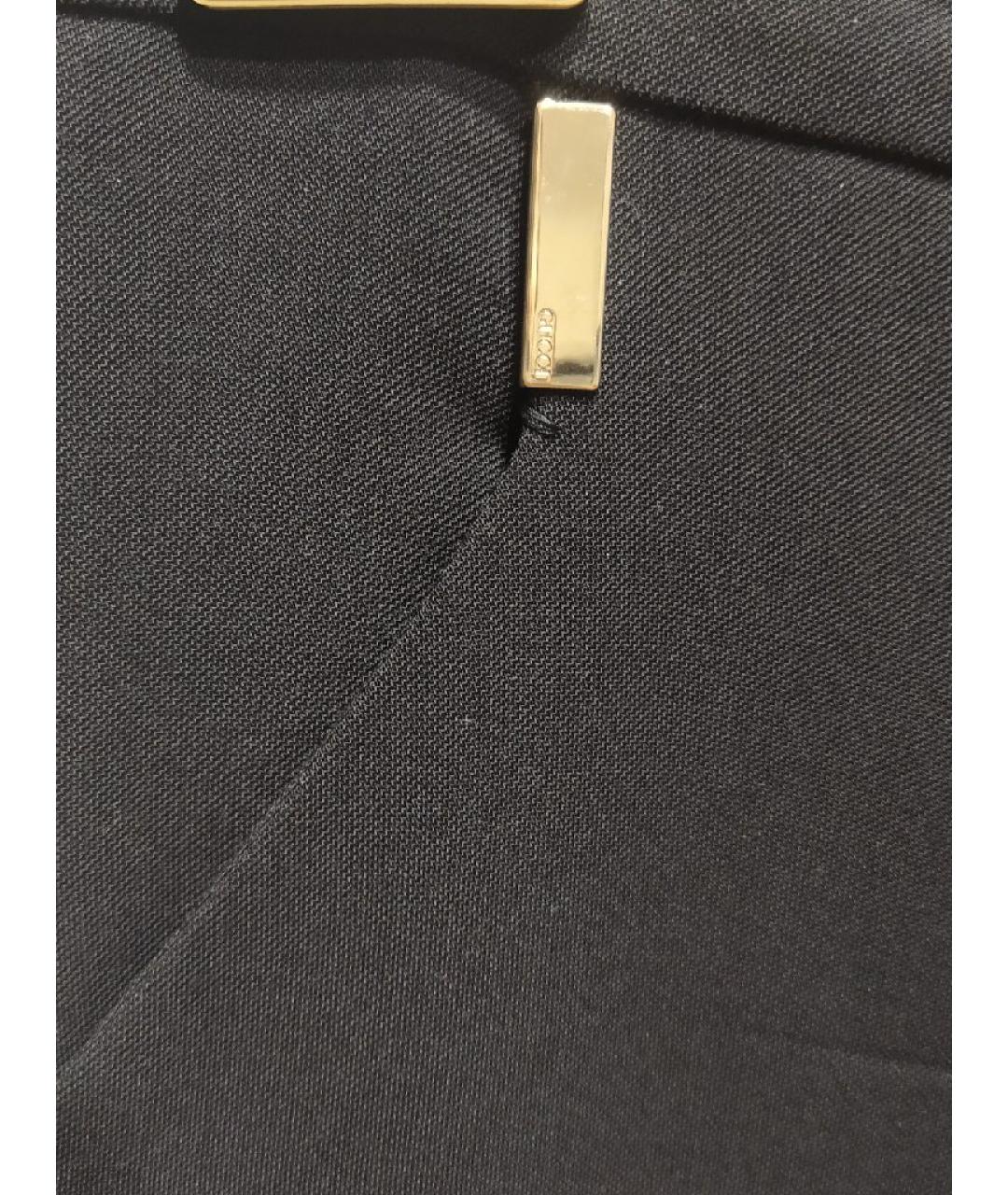 GUCCI Черные вискозные прямые брюки, фото 3