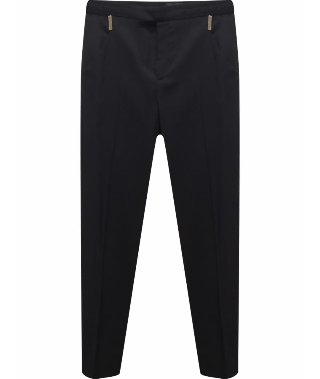 GUCCI Черные вискозные прямые брюки, фото 1