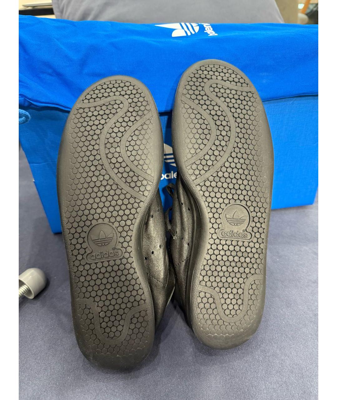 BALENCIAGA Черные кожаные низкие кроссовки / кеды, фото 5