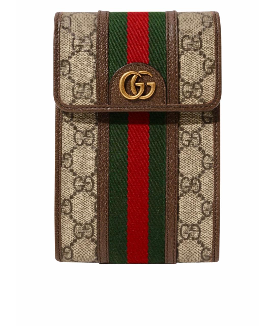 GUCCI Коричневая кожаная сумка на плечо, фото 1