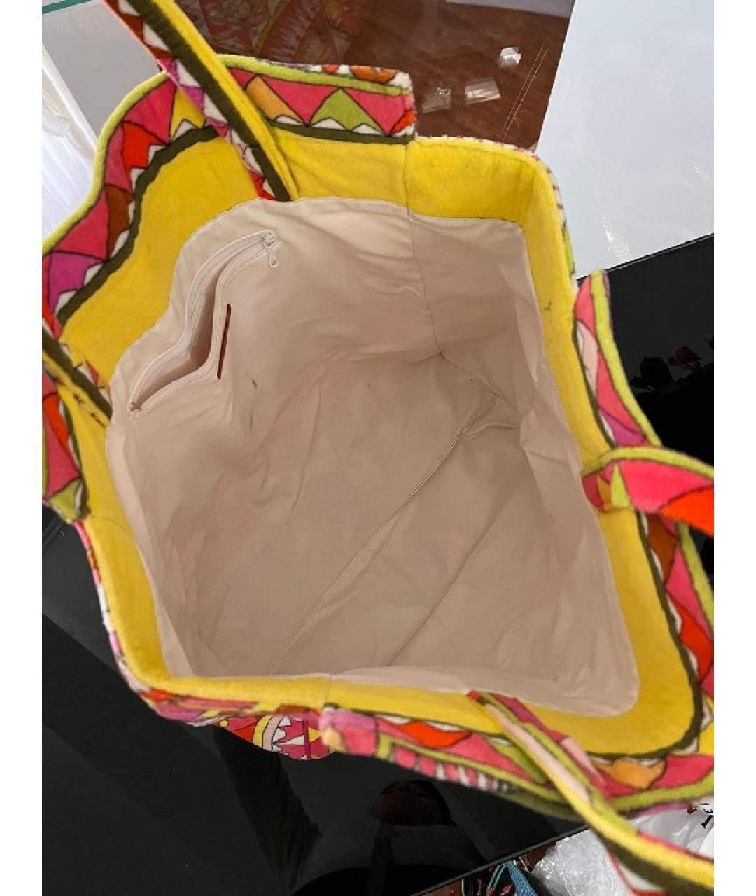 EMILIO PUCCI Мульти хлопковая сумка с короткими ручками, фото 4