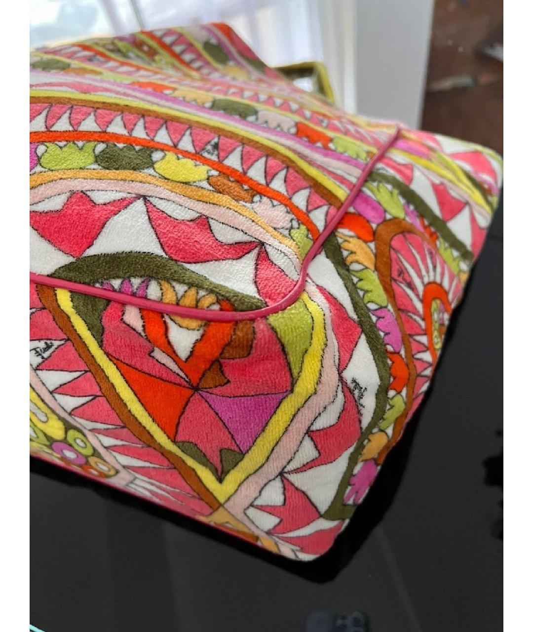 EMILIO PUCCI Мульти хлопковая сумка с короткими ручками, фото 7