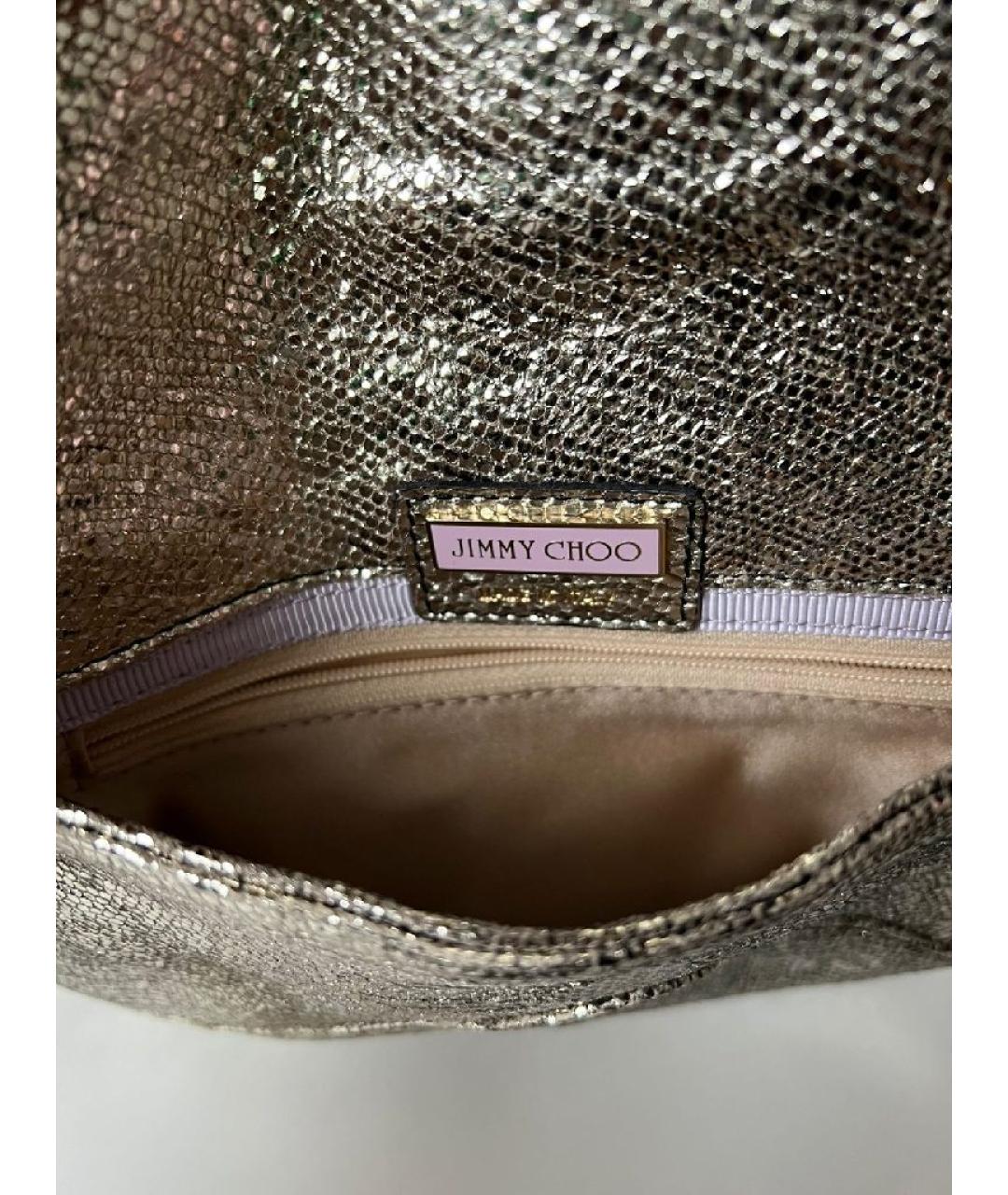 JIMMY CHOO Серая шелковая сумка через плечо, фото 6