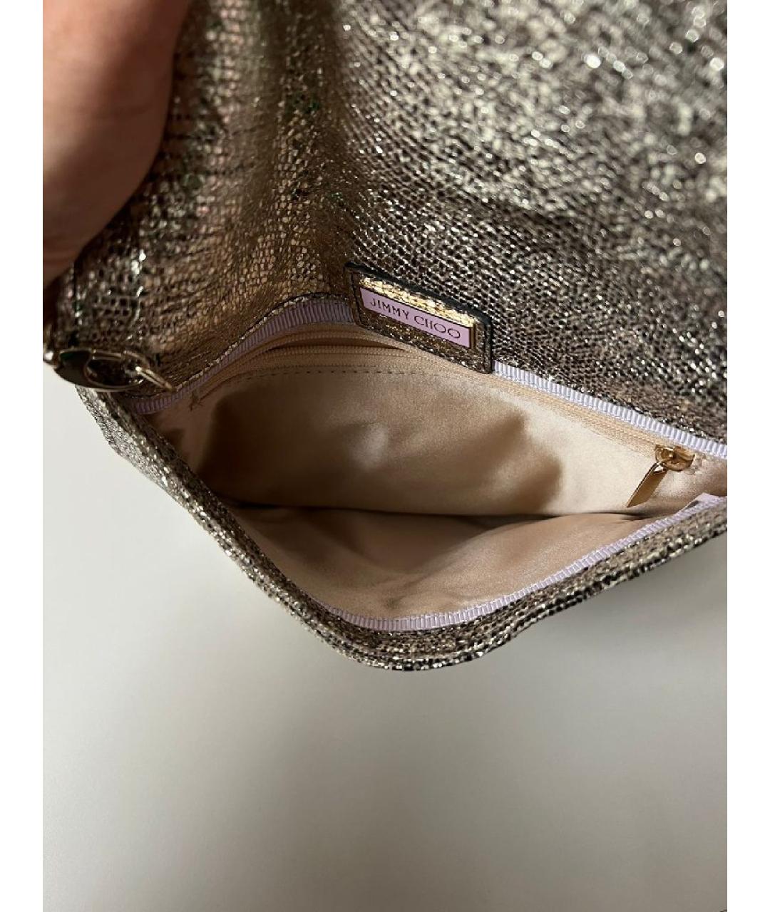 JIMMY CHOO Серая шелковая сумка через плечо, фото 4
