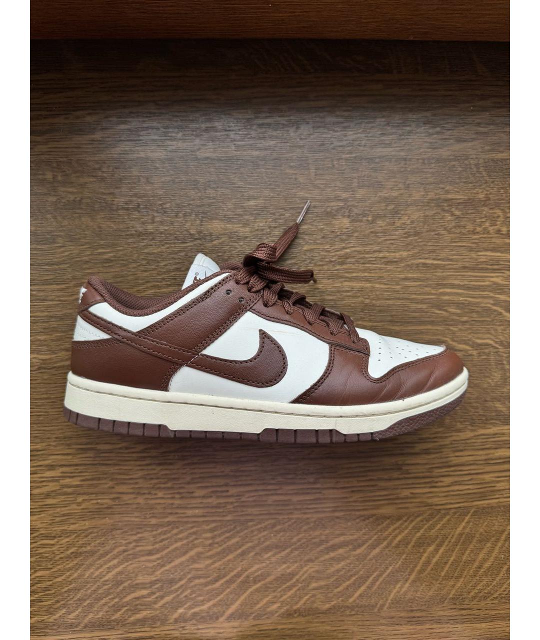 NIKE Коричневые кеды из искусственной кожи, фото 5
