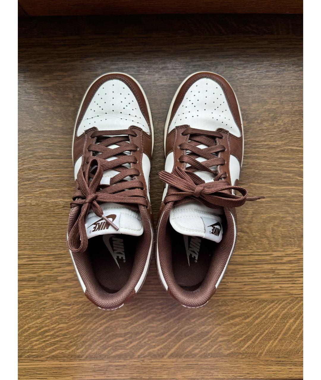 NIKE Коричневые кеды из искусственной кожи, фото 3