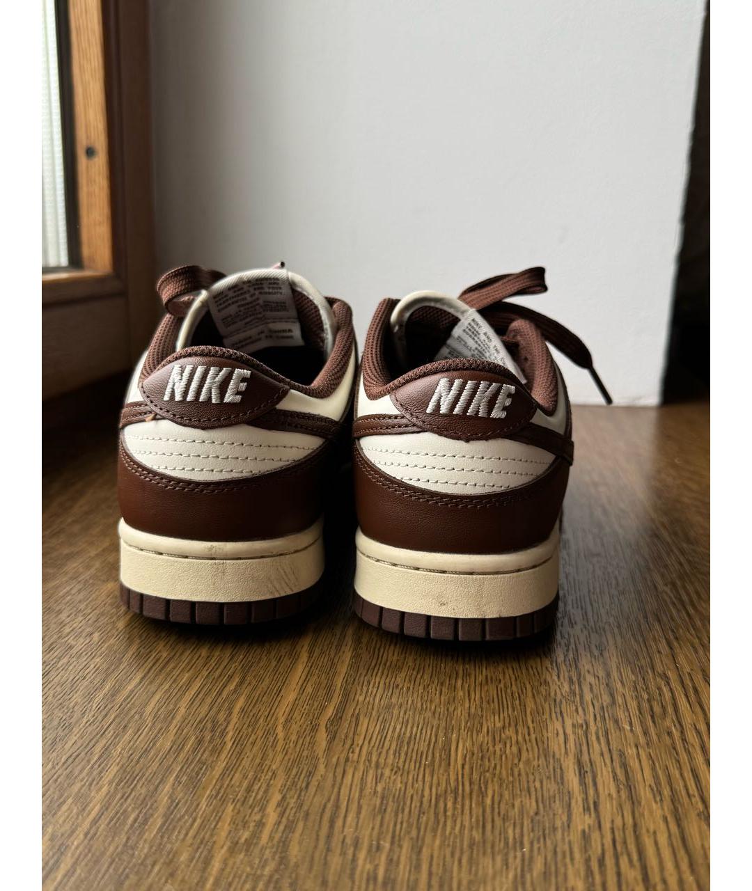 NIKE Коричневые кеды из искусственной кожи, фото 4