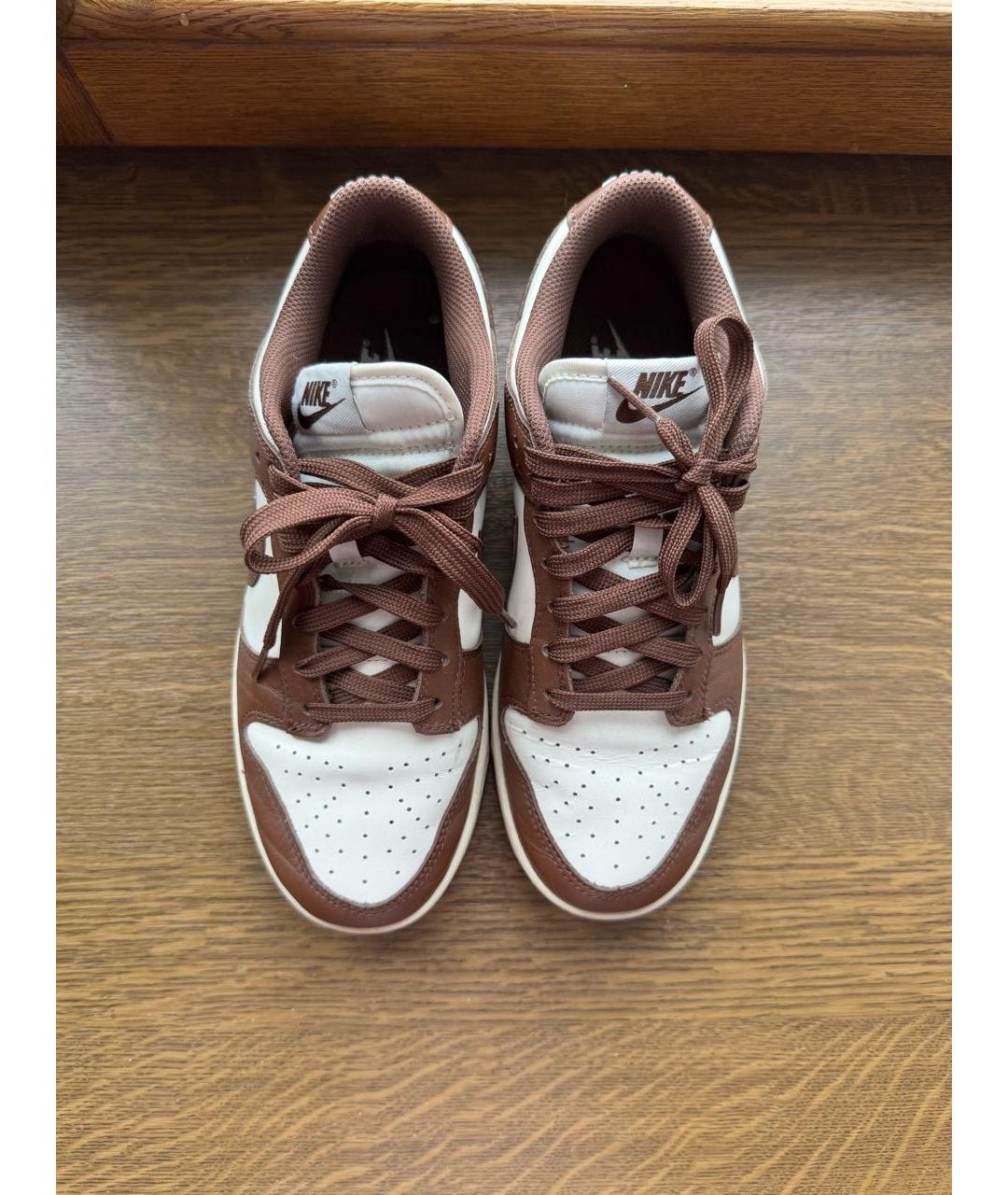 NIKE Коричневые кеды из искусственной кожи, фото 2