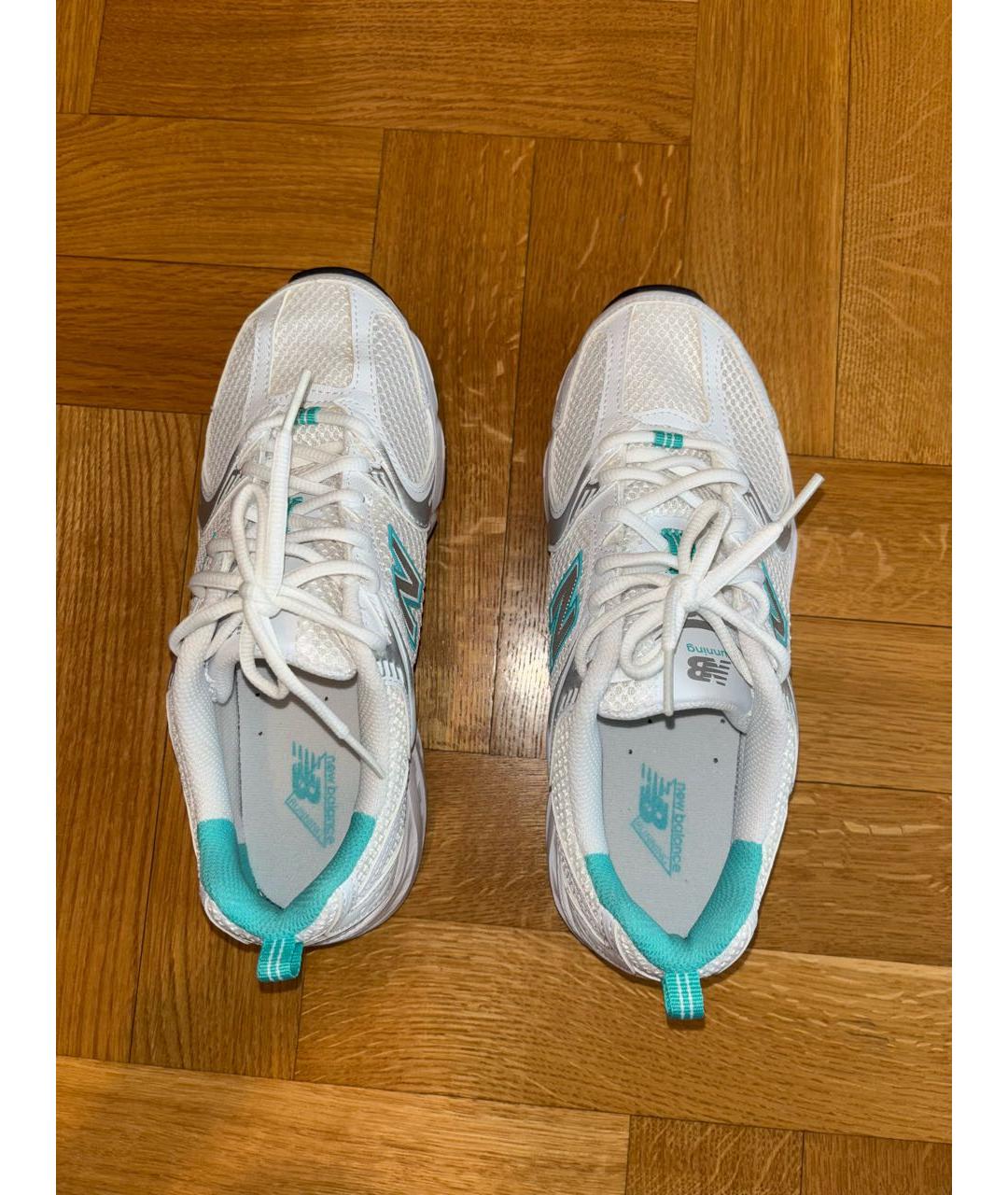 NEW BALANCE Белые кожаные кроссовки, фото 6
