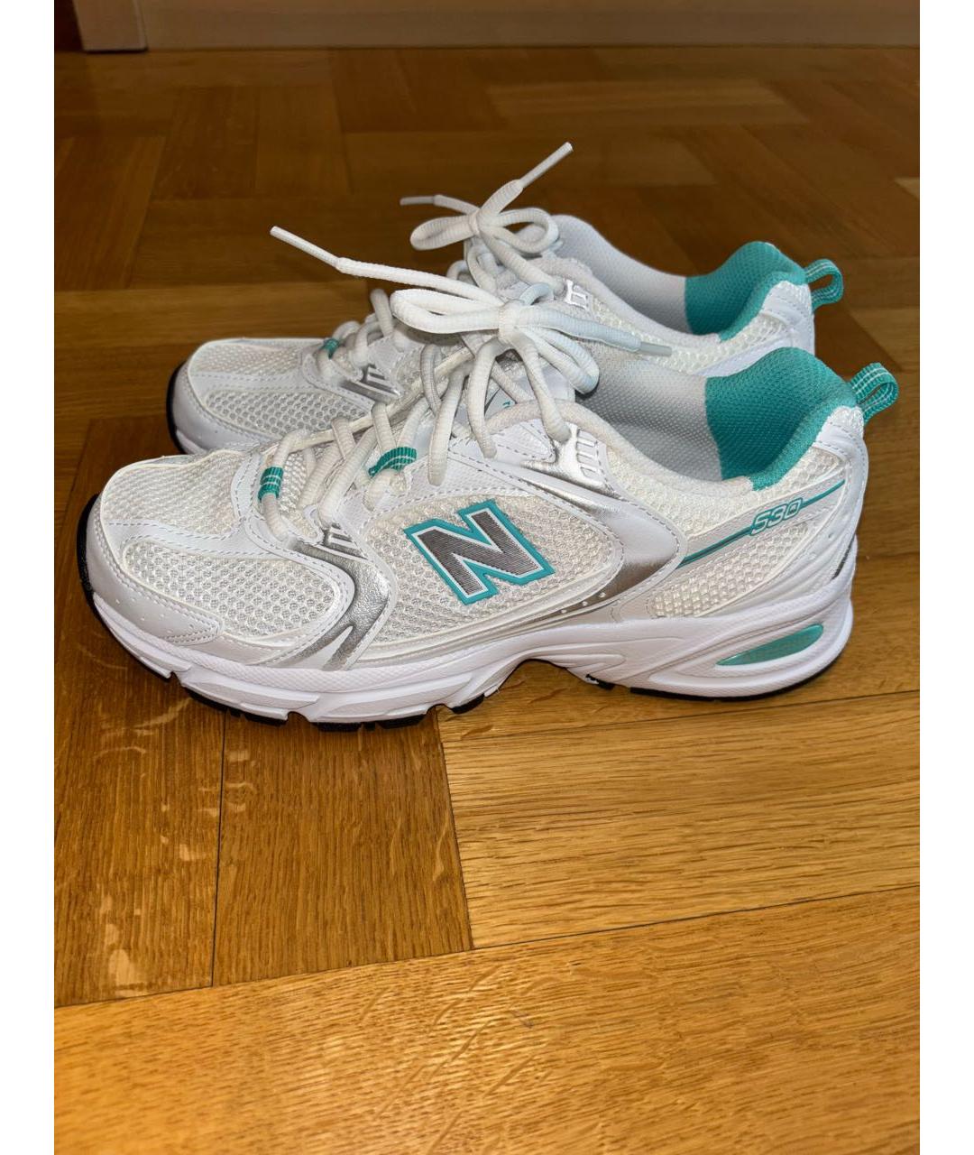 NEW BALANCE Белые кожаные кроссовки, фото 2