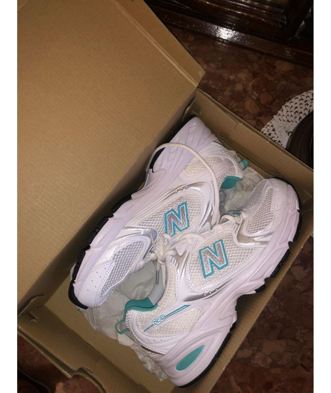 NEW BALANCE Белые кожаные кроссовки, фото 9