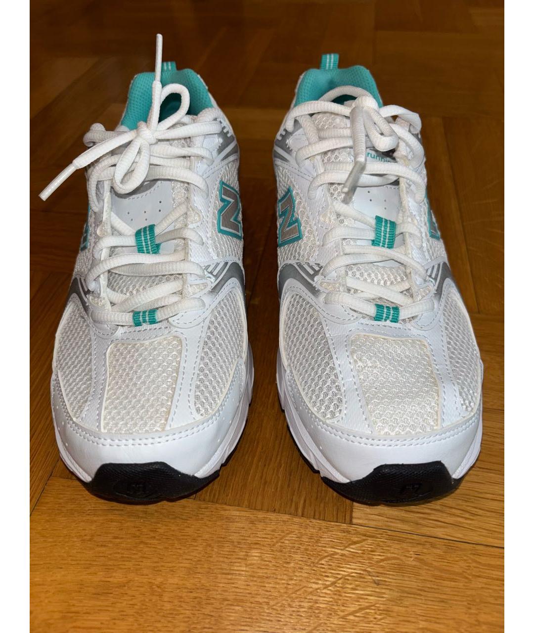 NEW BALANCE Белые кожаные кроссовки, фото 7
