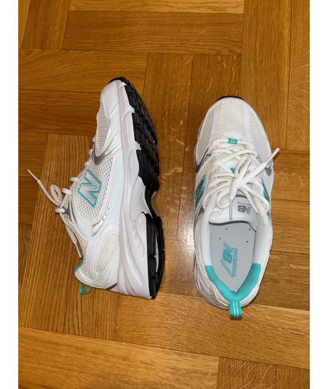 NEW BALANCE Белые кожаные кроссовки, фото 3