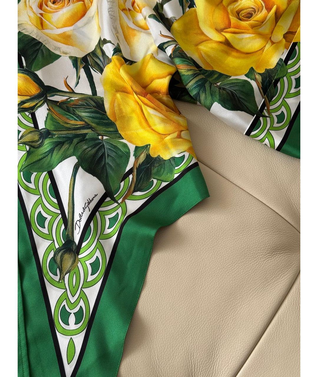 DOLCE&GABBANA Мульти шелковая блузы, фото 5