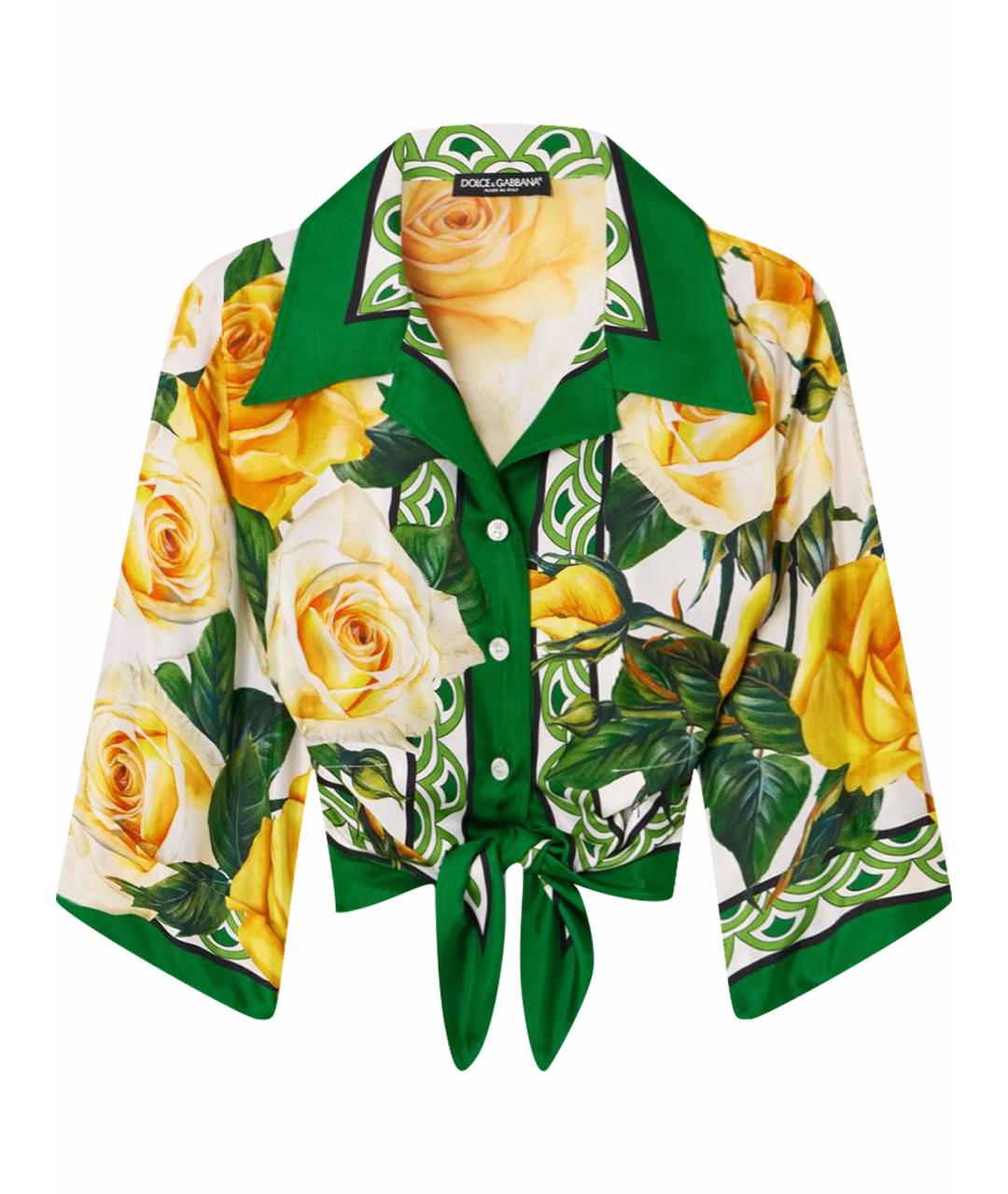 DOLCE&GABBANA Мульти шелковая блузы, фото 1