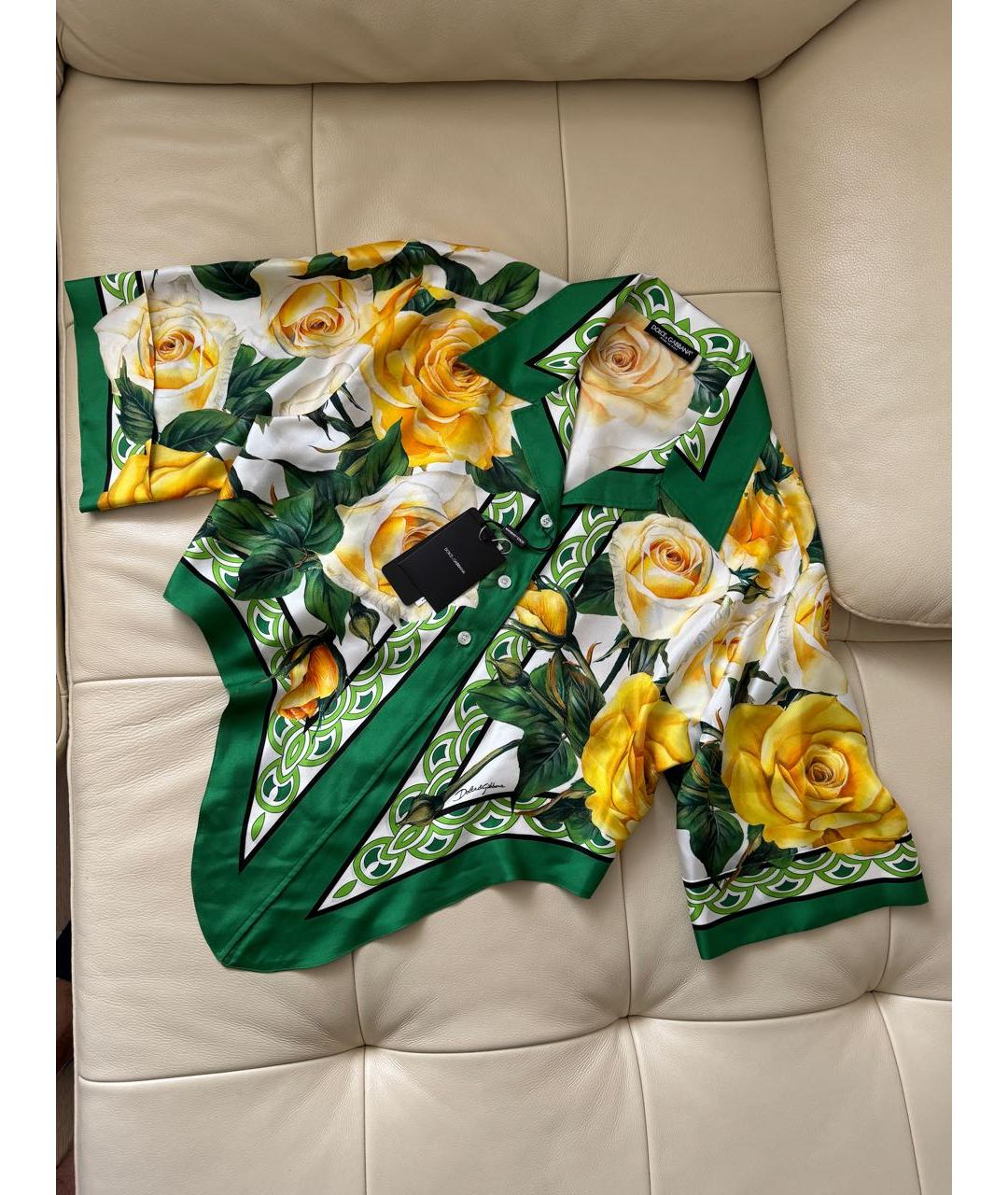 DOLCE&GABBANA Мульти шелковая блузы, фото 2