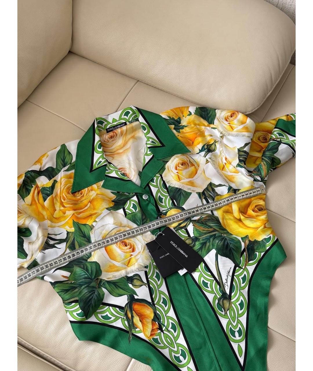DOLCE&GABBANA Мульти шелковая блузы, фото 7