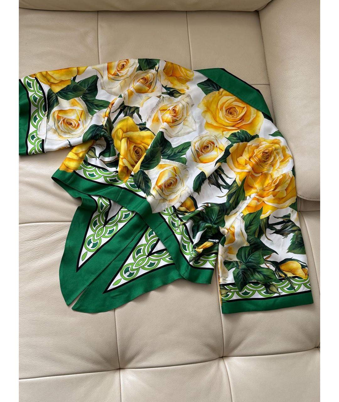 DOLCE&GABBANA Мульти шелковая блузы, фото 6