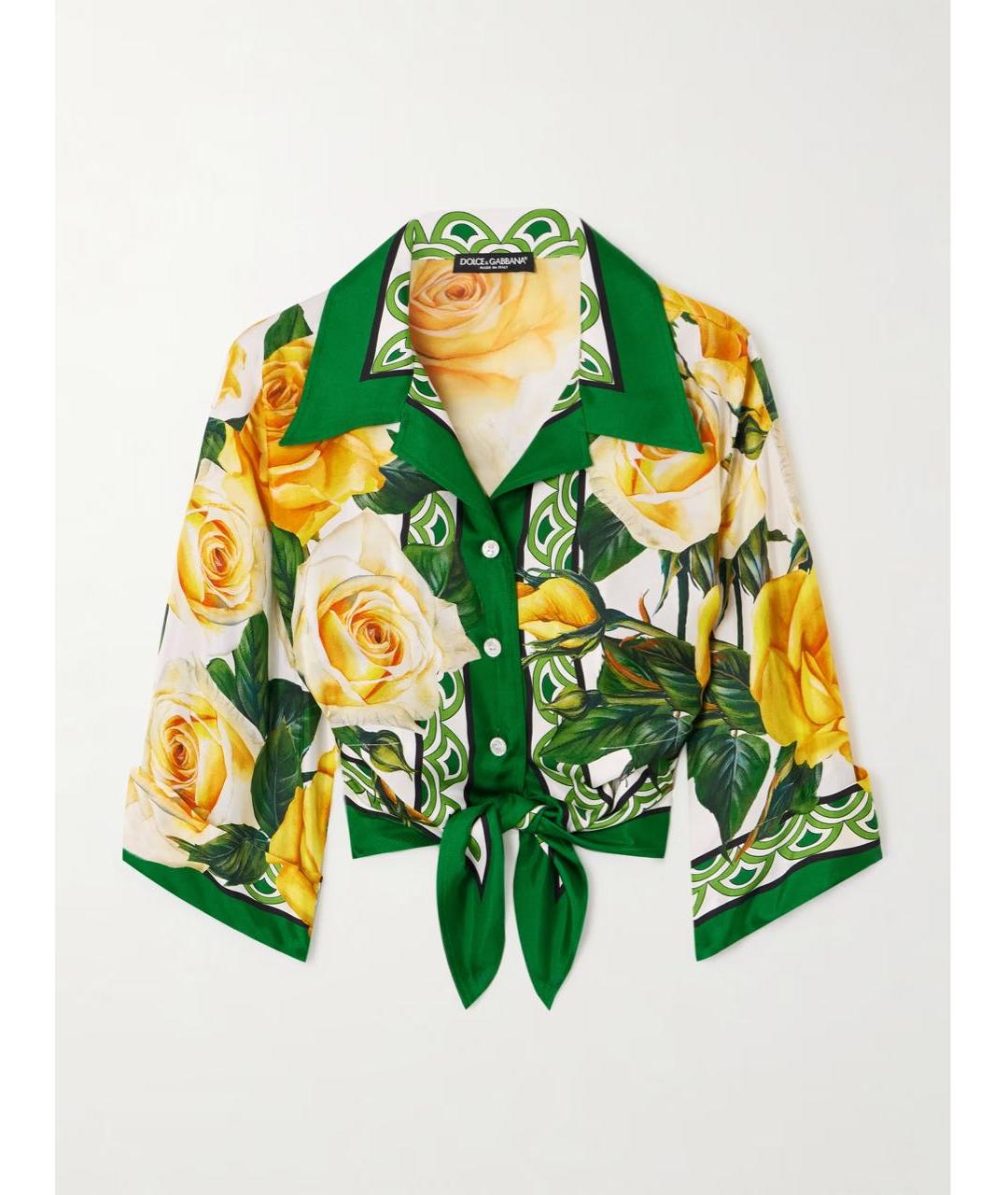 DOLCE&GABBANA Мульти шелковая блузы, фото 8