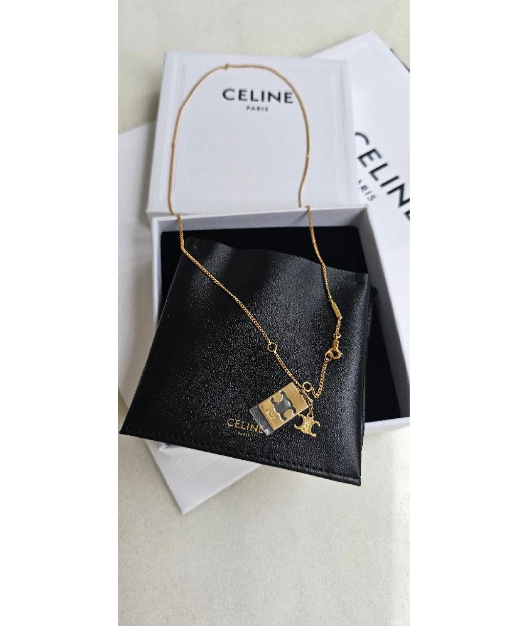 CELINE Золотая латунная подвеска, фото 2