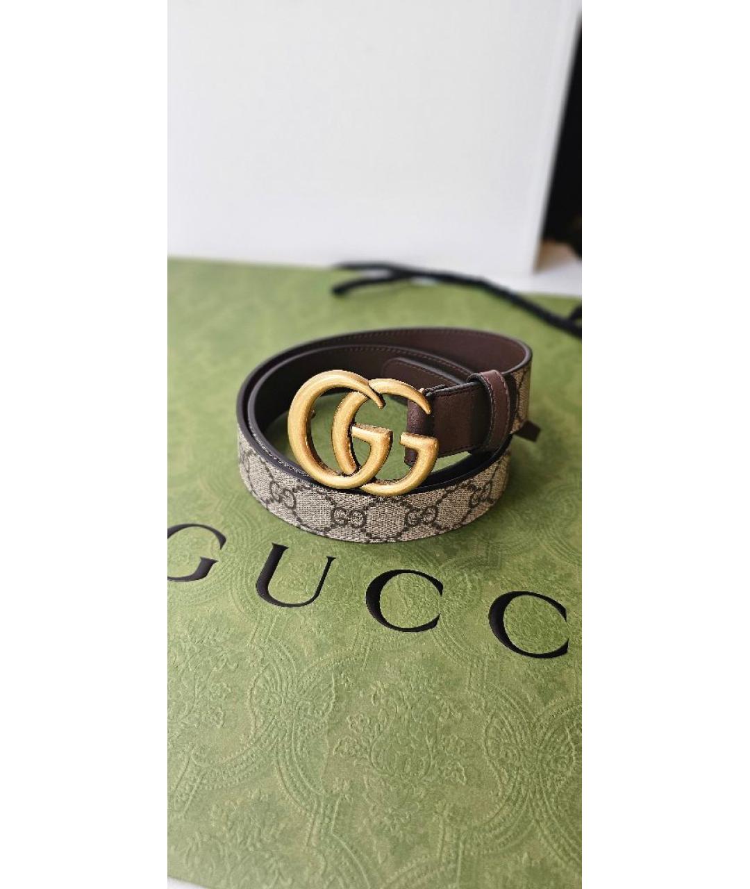 GUCCI Коричневый кожаный ремень, фото 7