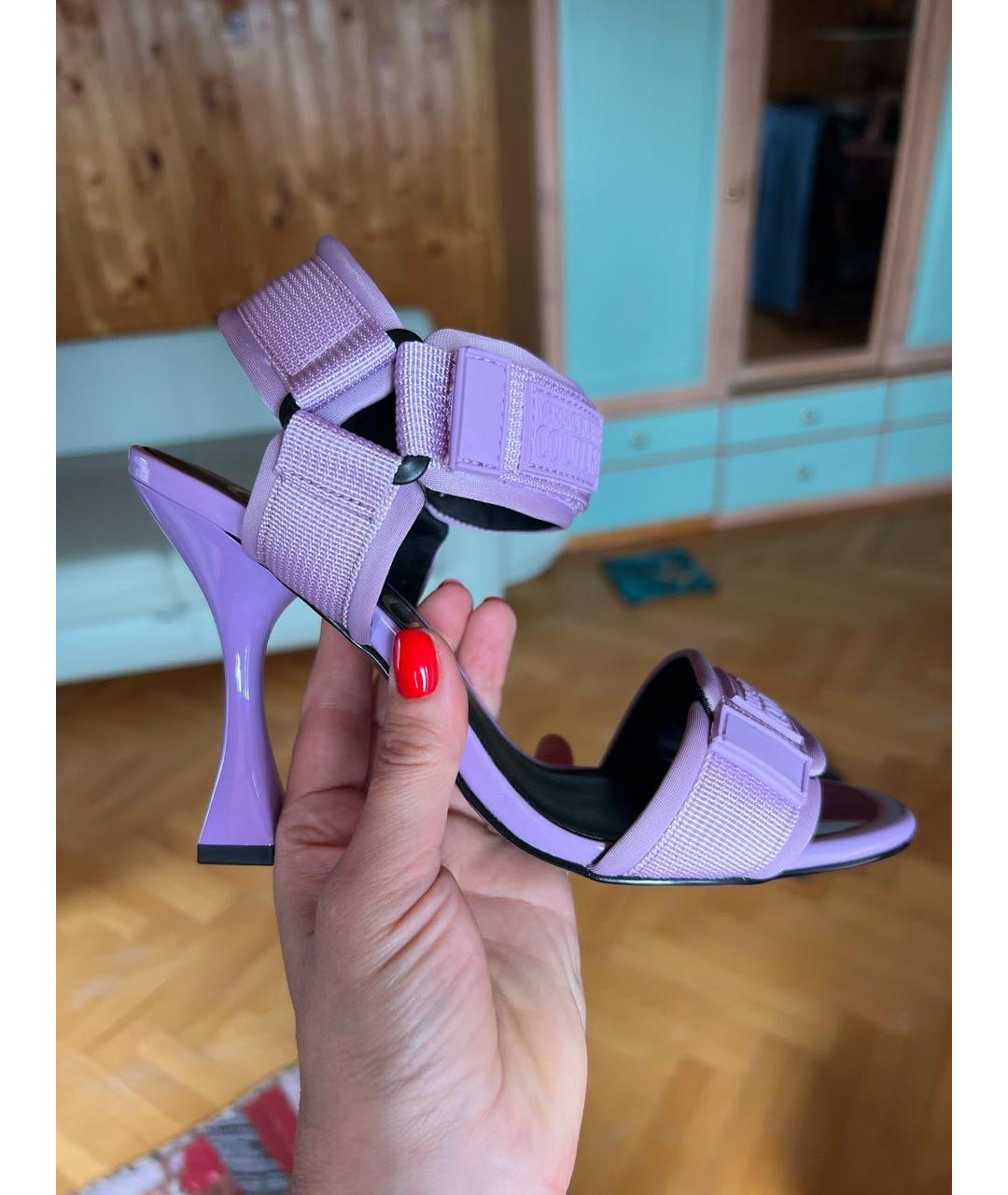 VERSACE JEANS COUTURE Текстильные босоножки, фото 4