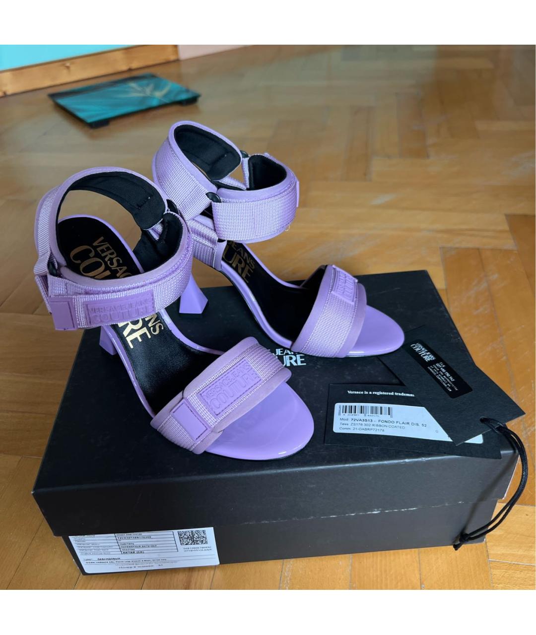 VERSACE JEANS COUTURE Текстильные босоножки, фото 6