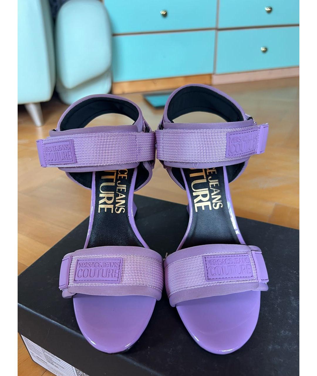 VERSACE JEANS COUTURE Текстильные босоножки, фото 9