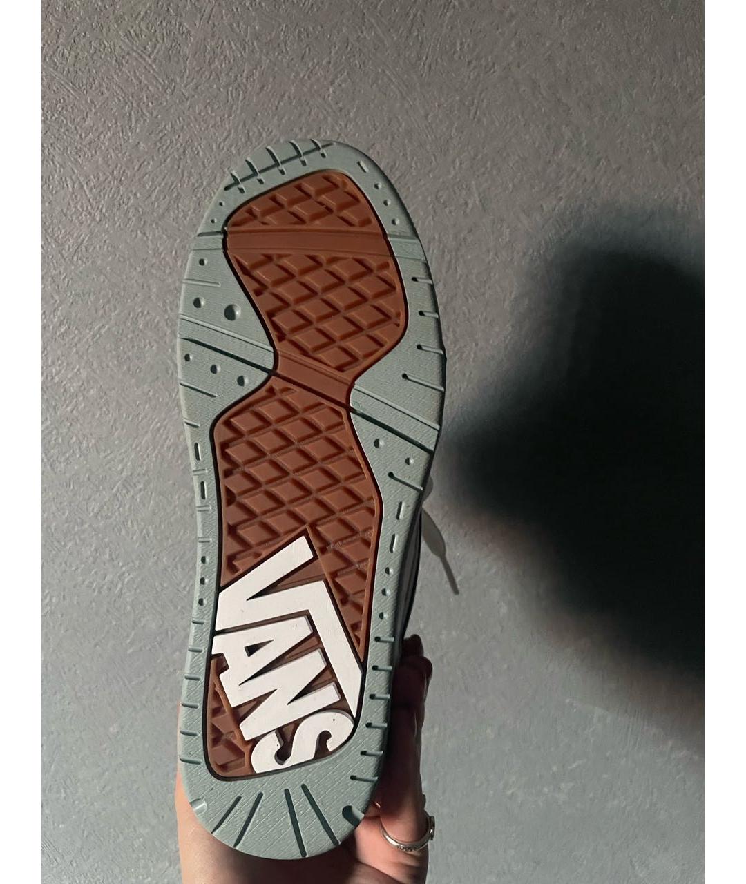 VANS Голубые кожаные кроссовки, фото 4