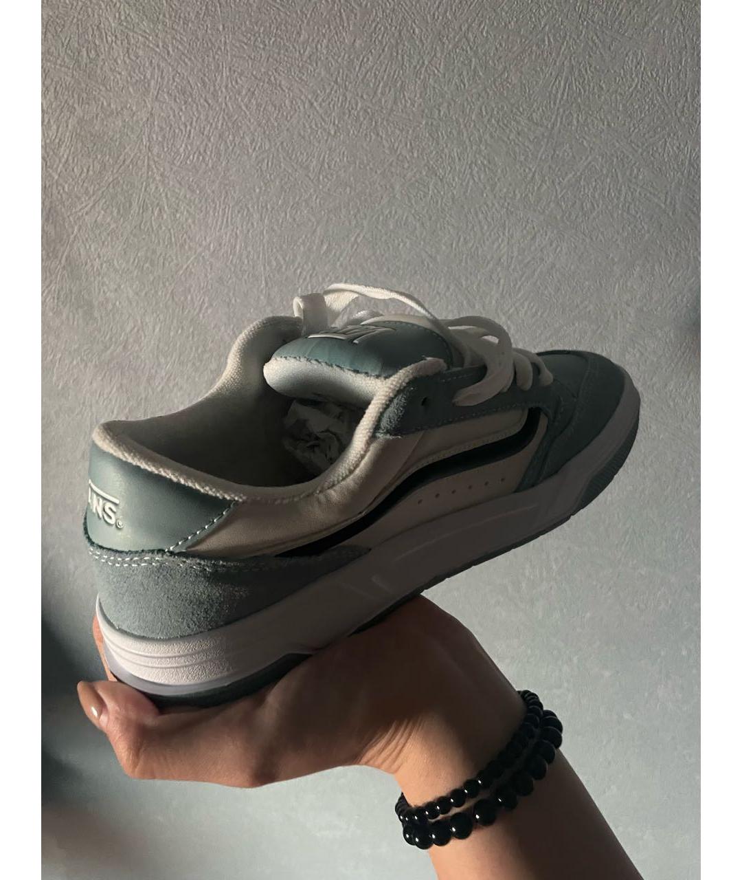 VANS Голубые кожаные кроссовки, фото 3