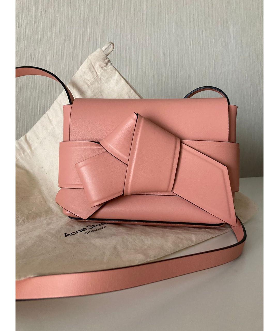ACNE STUDIOS Коралловая кожаная сумка через плечо, фото 2