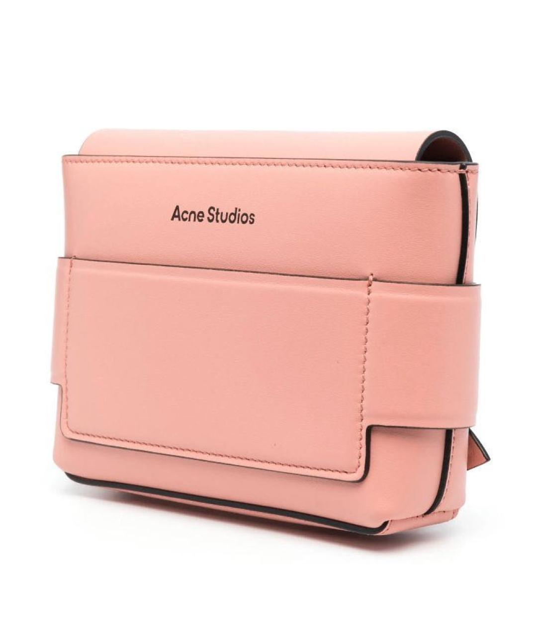 ACNE STUDIOS Коралловая кожаная сумка через плечо, фото 5