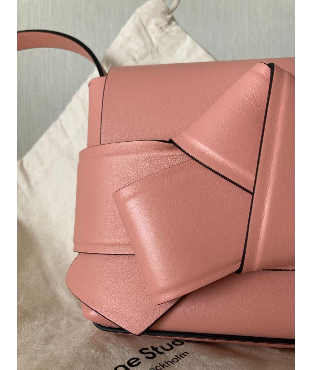ACNE STUDIOS Коралловая кожаная сумка через плечо, фото 3