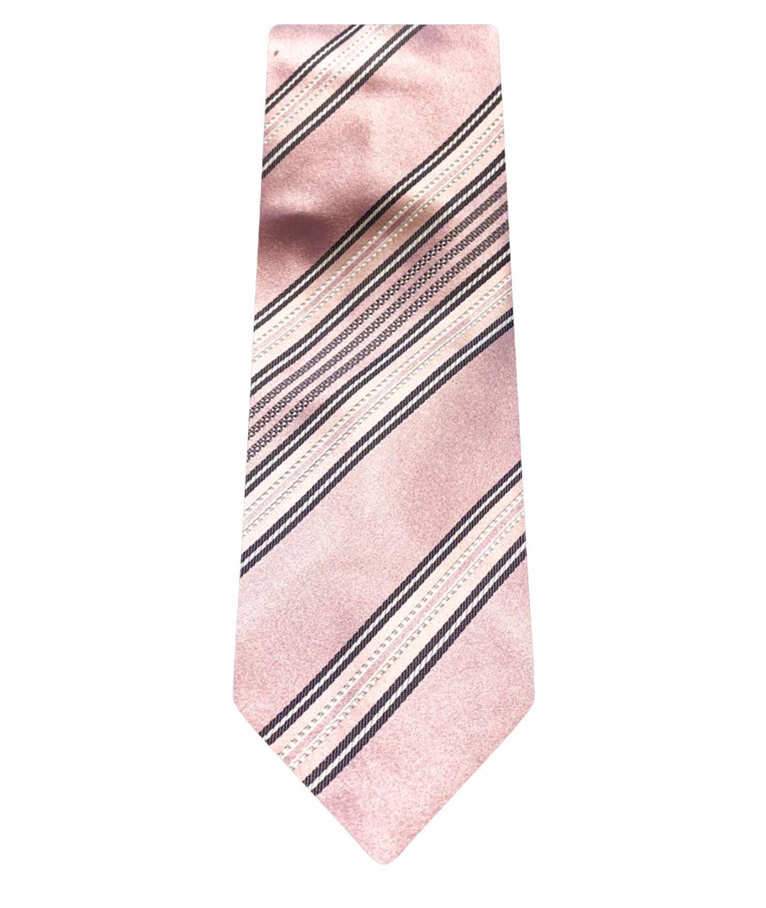 ERMENEGILDO ZEGNA Розовый шелковый галстук, фото 1