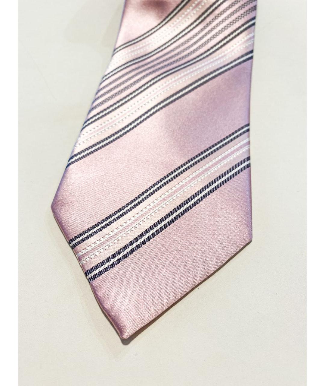ERMENEGILDO ZEGNA Розовый шелковый галстук, фото 4