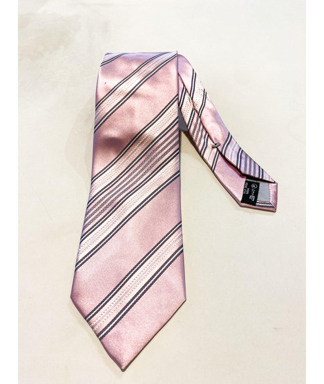 ERMENEGILDO ZEGNA Розовый шелковый галстук, фото 5