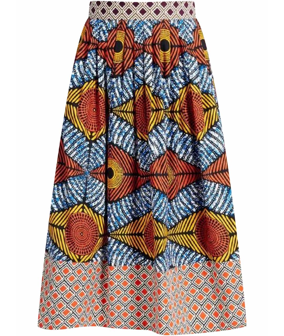 WEEKEND MAX MARA Мульти хлопковая юбка миди, фото 1
