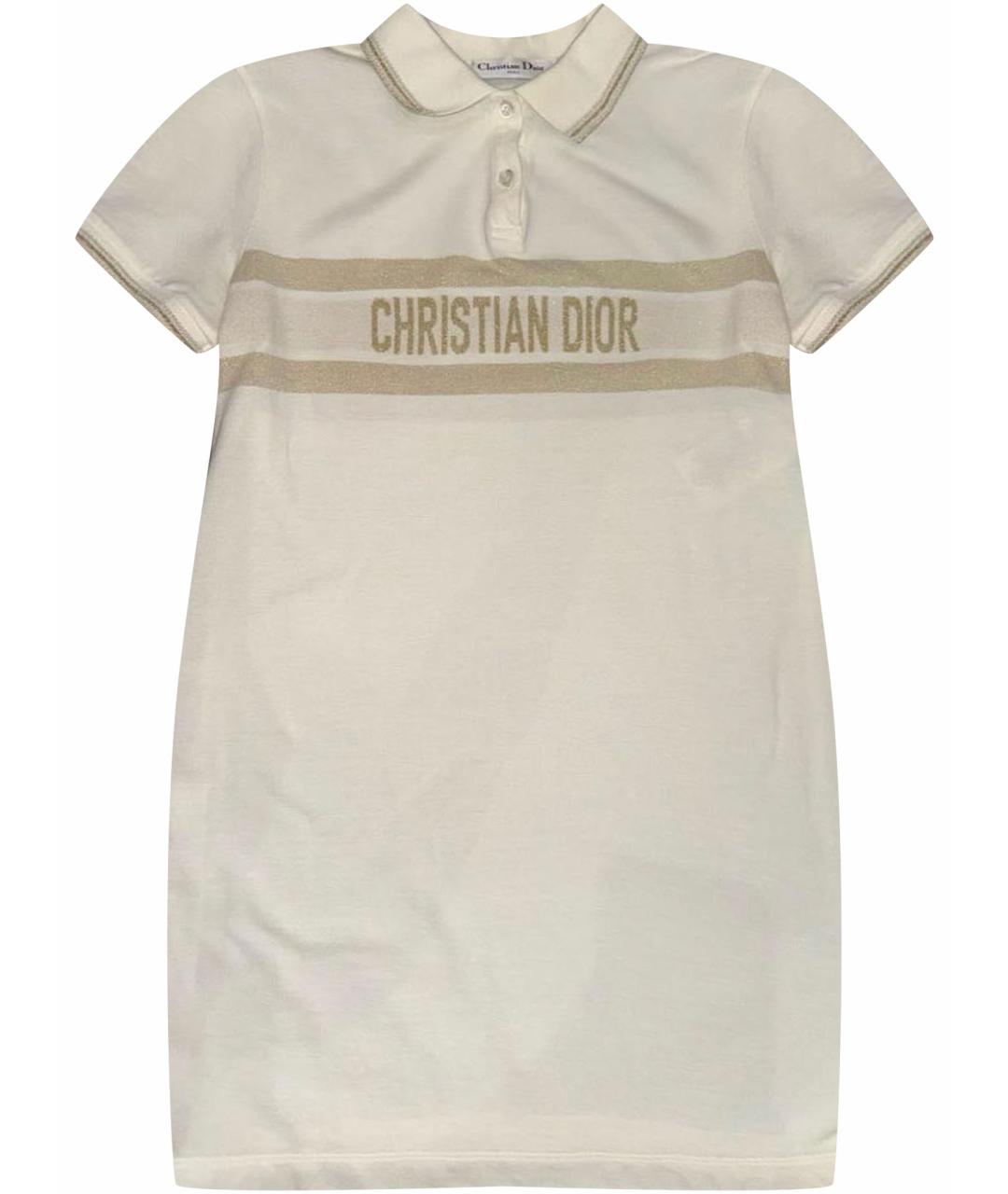 CHRISTIAN DIOR Белая хлопковая футболка, фото 1