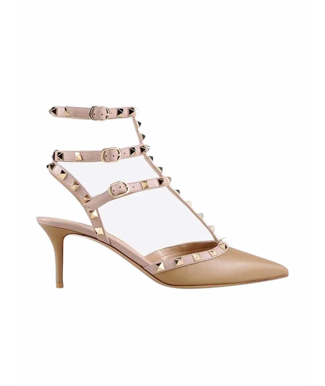 VALENTINO Бежевые туфли из лакированной кожи, фото 1