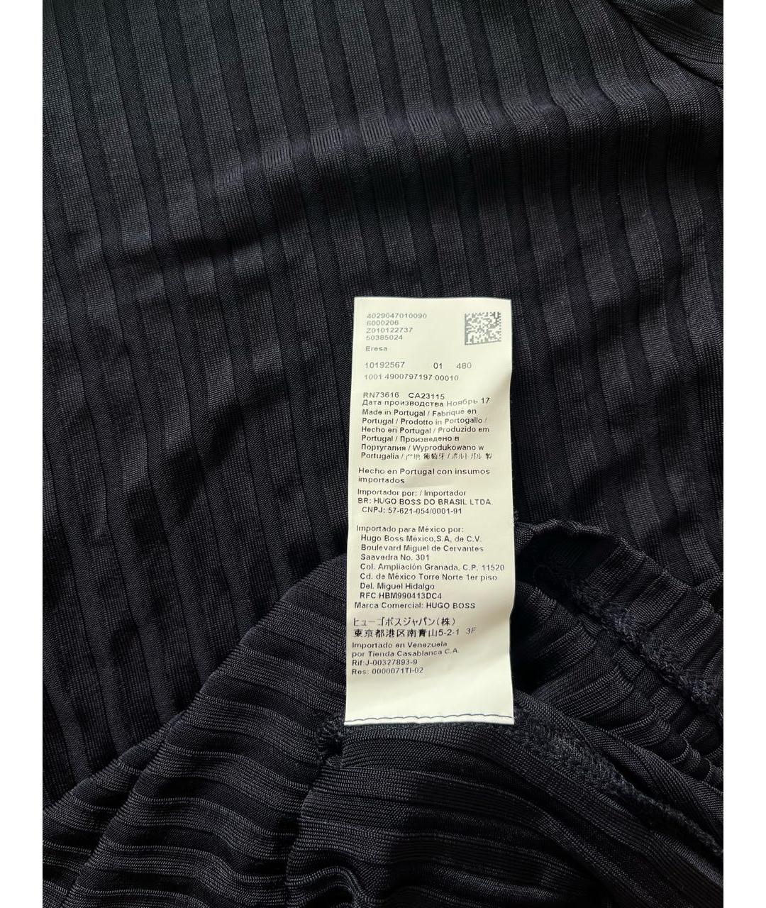 HUGO BOSS Черная вискозная футболка, фото 6