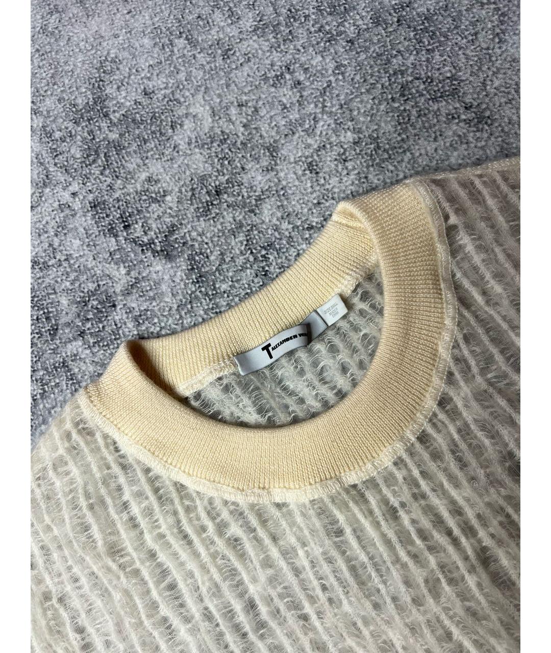 T BY ALEXANDER WANG Бежевый шерстяной джемпер / свитер, фото 3