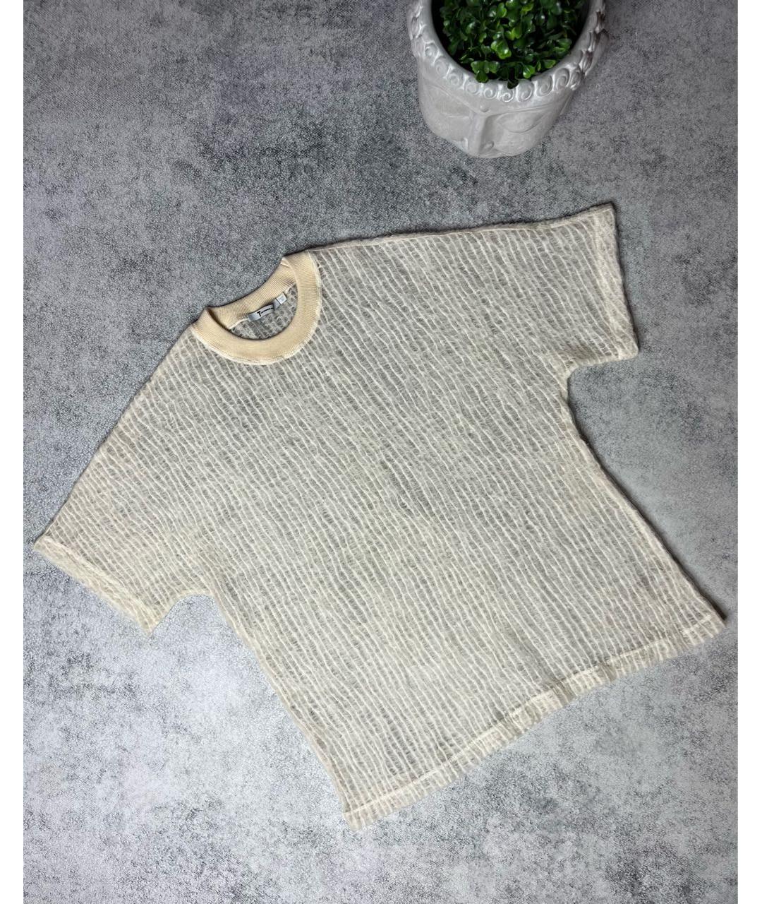 T BY ALEXANDER WANG Бежевый шерстяной джемпер / свитер, фото 9