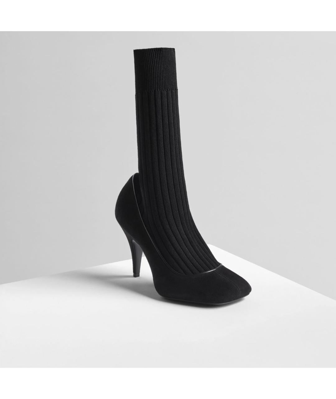 PHOEBE PHILO Черные замшевые ботильоны, фото 4
