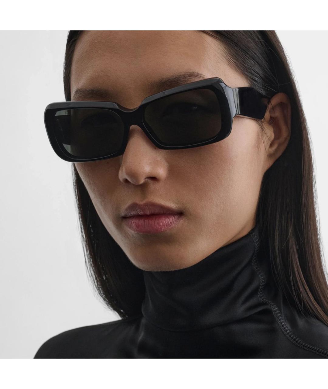 PHOEBE PHILO Черные пластиковые солнцезащитные очки, фото 3