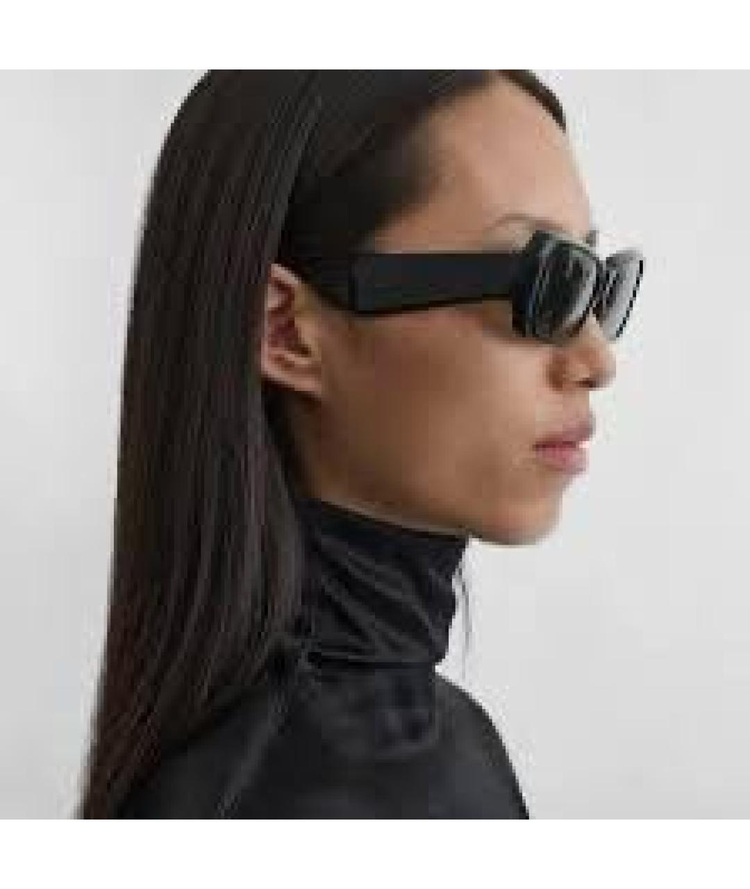 PHOEBE PHILO Черные пластиковые солнцезащитные очки, фото 2
