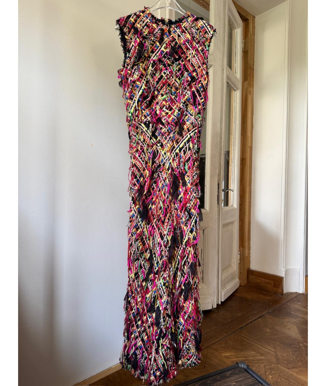 ALEXANDER MCQUEEN Мульти полиэстеровое повседневное платье, фото 3